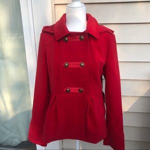 NEW WITH TAGS - Jack by BB DAKOTA Red Pea Coat